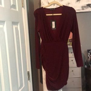 Burgundy BodyCon Dress